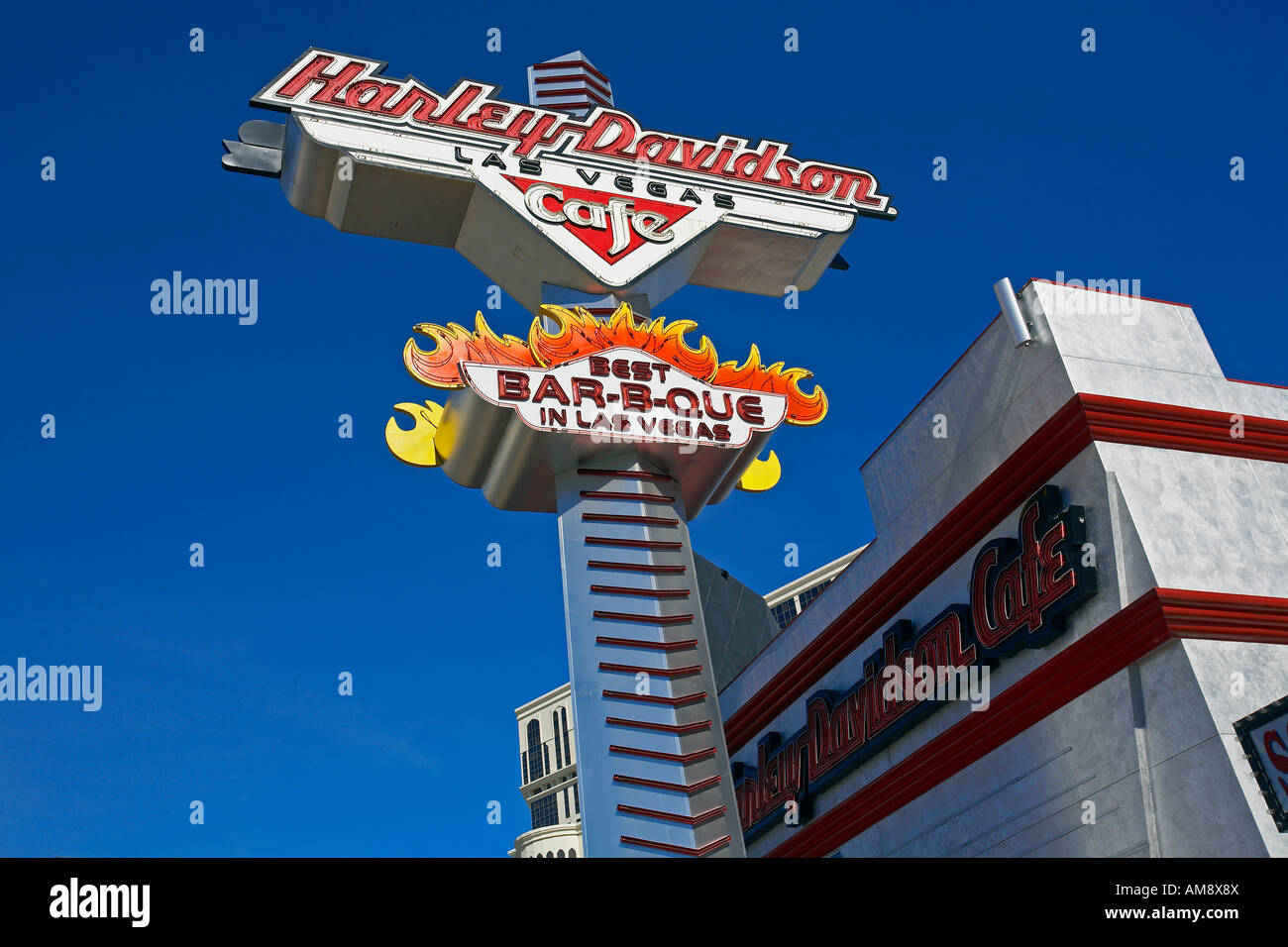 Stati Uniti, Nevada, Las Vegas Strip di Las Vegas, Harley Davidson Cafe Foto Stock
