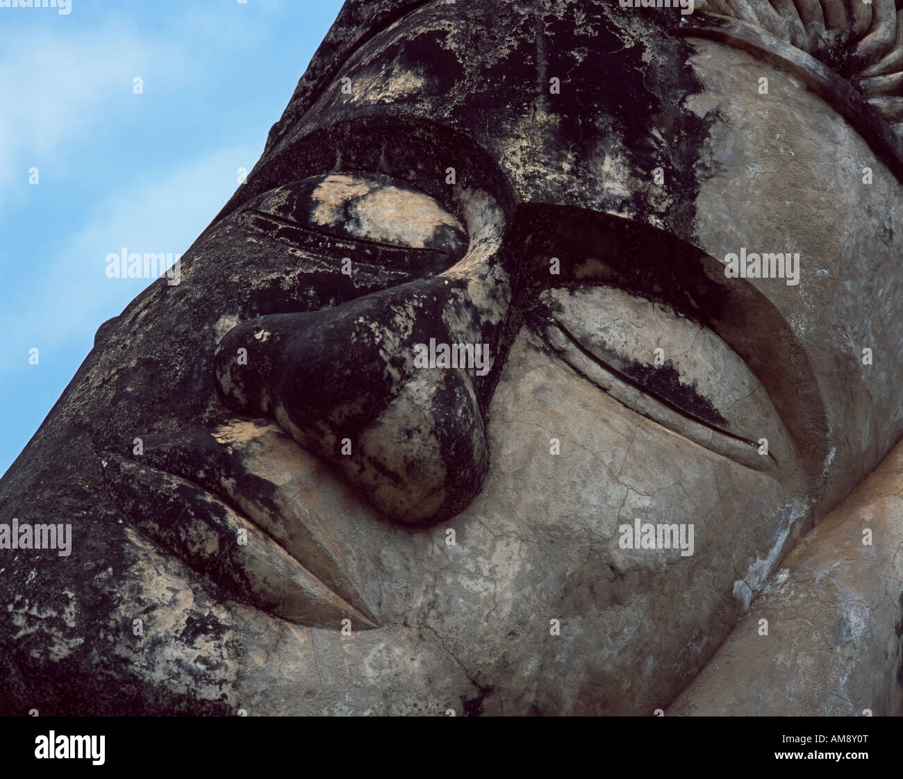 Großer liegender Buddha Buddhapark im Xieng Khuan grande Buddha sdraiato nel parco della scultura Vientianne Foto Stock