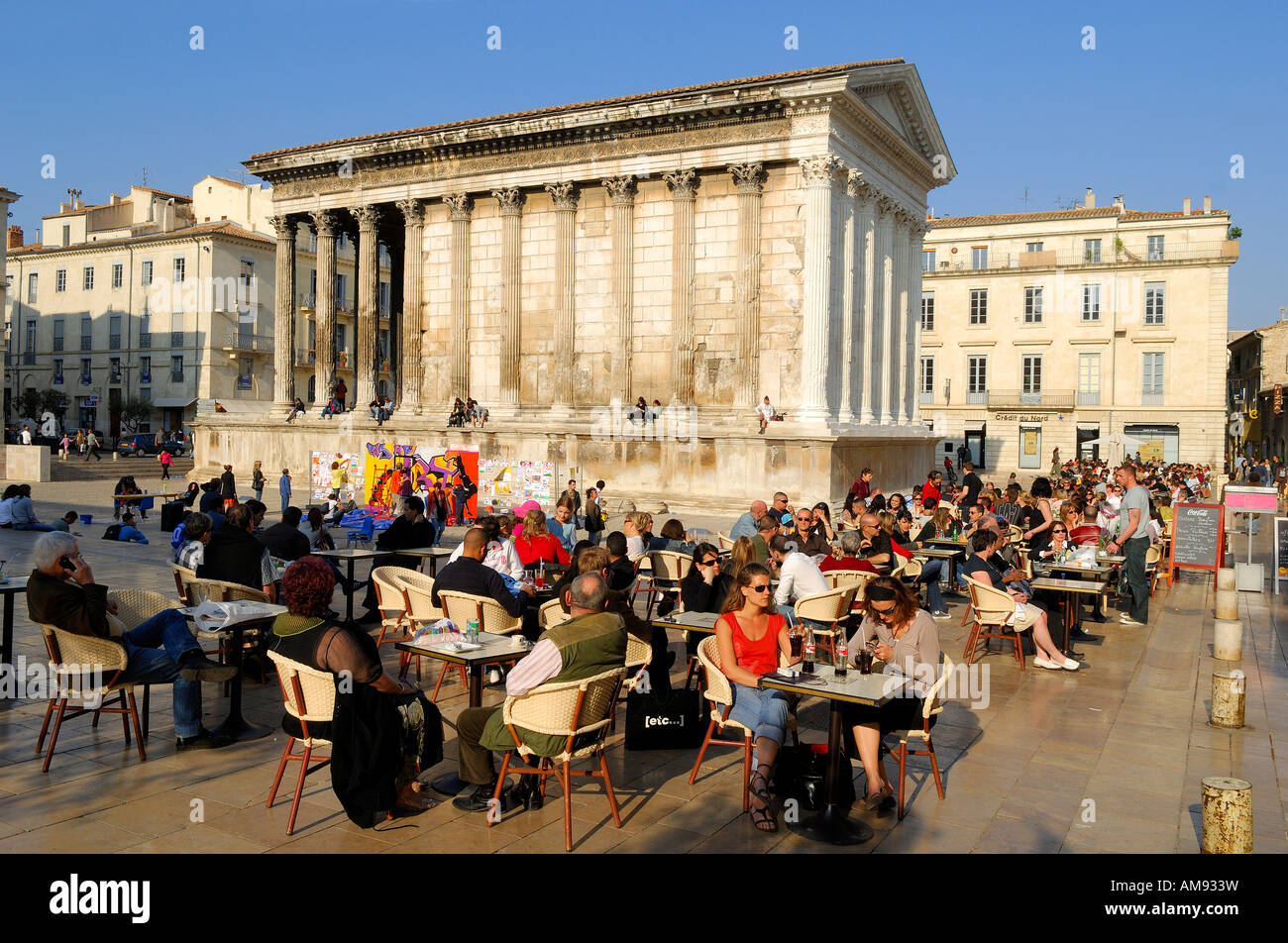 Francia, Gard, Nimes, Maison Carree Foto Stock