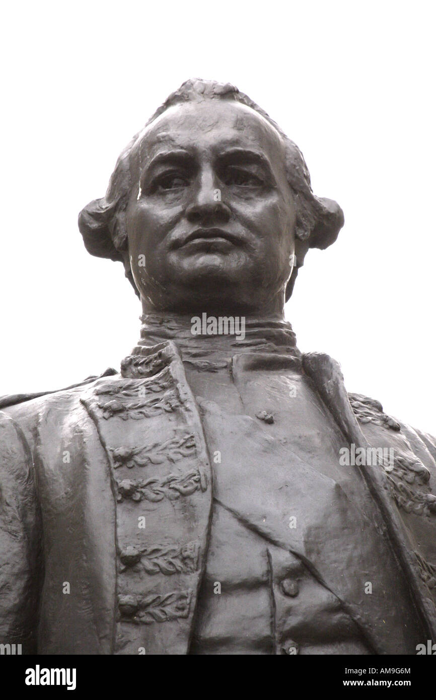 La statua di Robert Clive (1725 al 1774) nel centro di Londra. Foto Stock