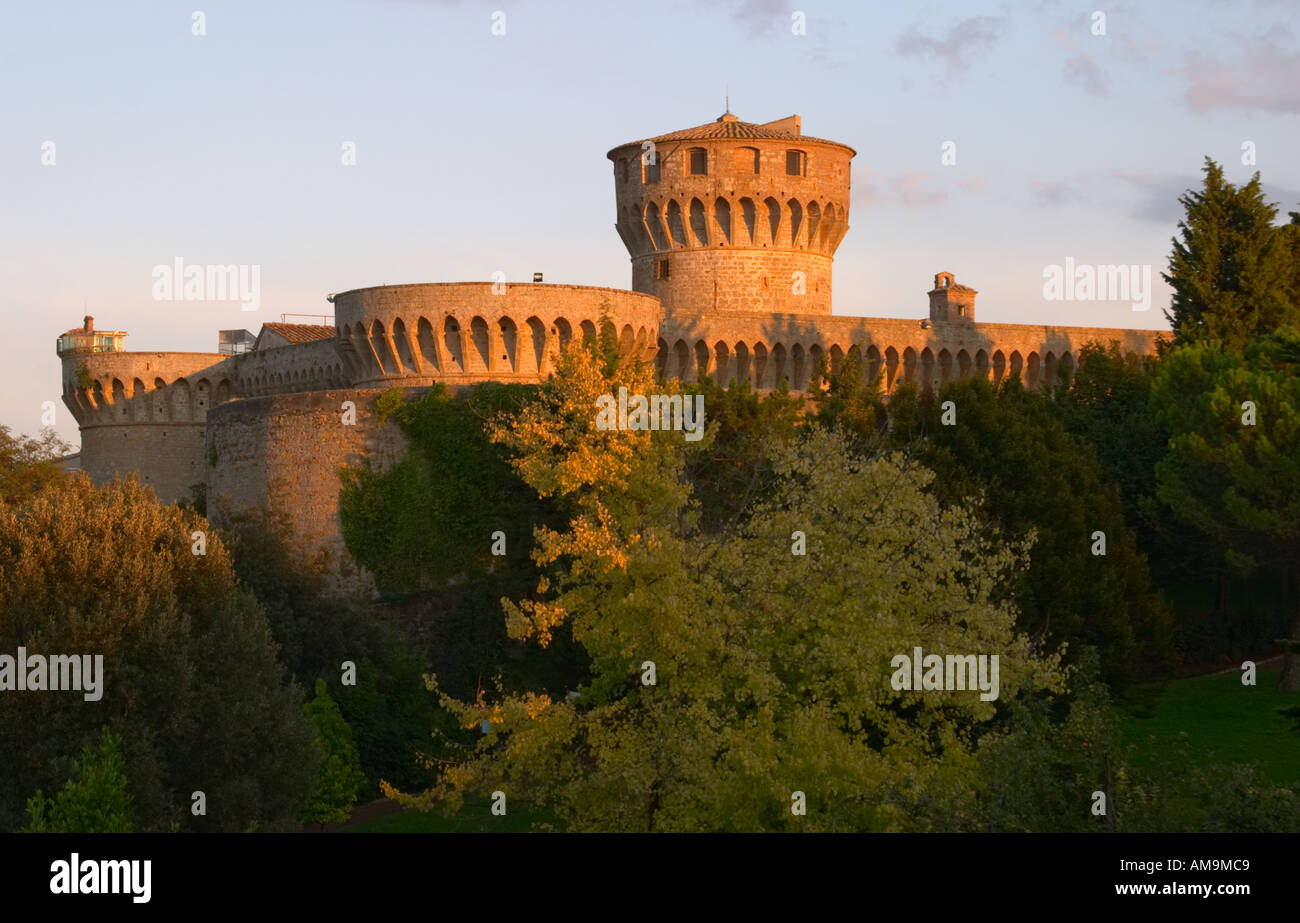 Fortezza Medicea: carcere di massima sicurezza e ristorante in Volterra, Toscana, Italia Foto Stock