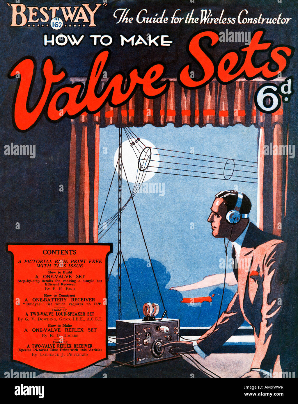 Come rendere la valvola imposta 1926 magazine come una guida per il costruttore wireless nella nuova era della radio Foto Stock