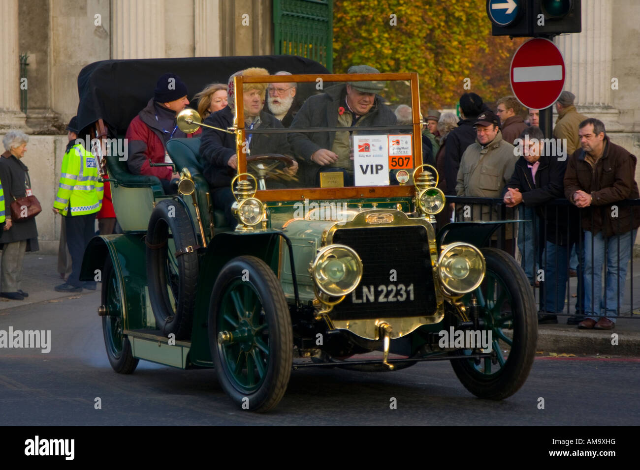 1904 Mors veterano auto su annuale "Londra a Brighton' veterano auto da rally Foto Stock