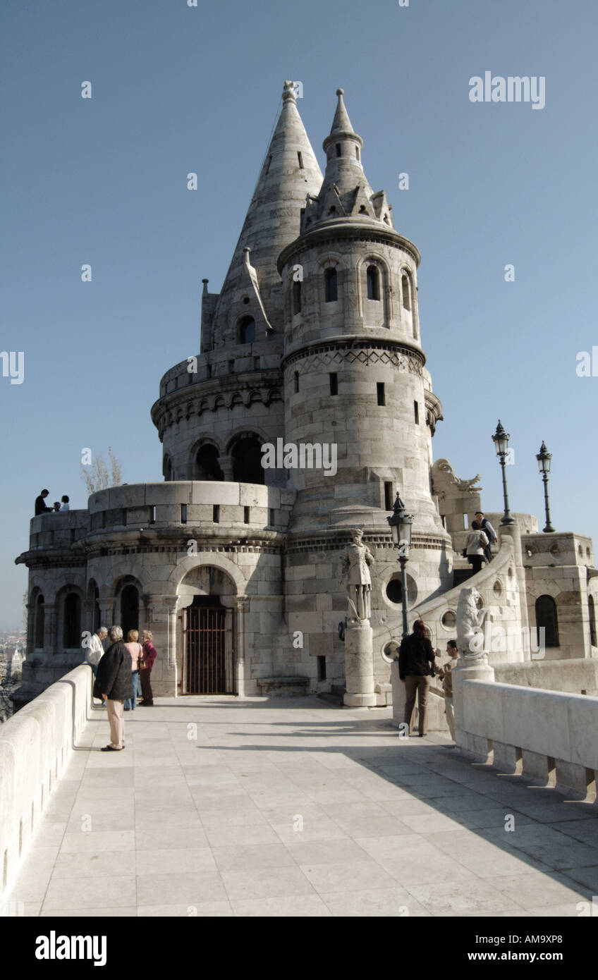 Hill Bastione del Pescatore Halaszbastya Budapest Ungheria Est Europa UE UE Foto Stock