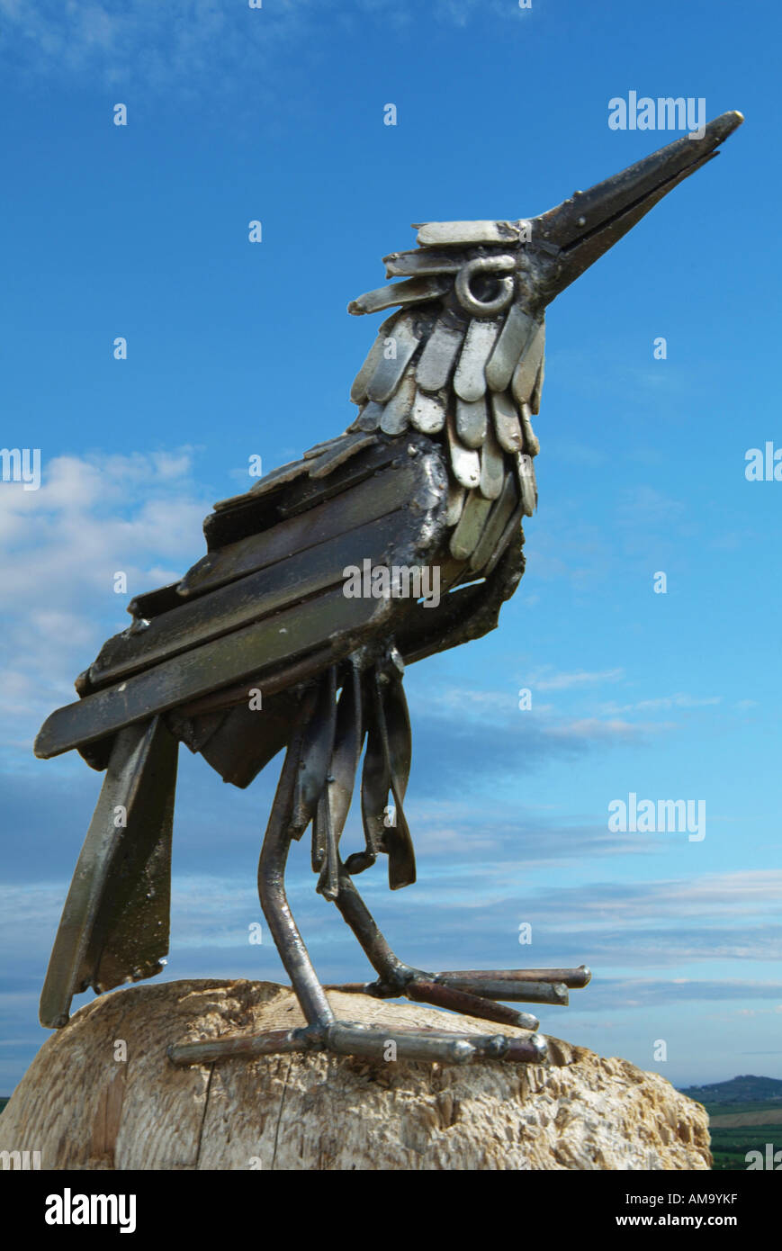 La Cornacchia Crow Raven Rook Becco Metallo Acciaio Ferro Saldati Scultura Scultura Includono Giardino Animale Ornamento Arte Artigianale Arte Animale Foto Stock Alamy
