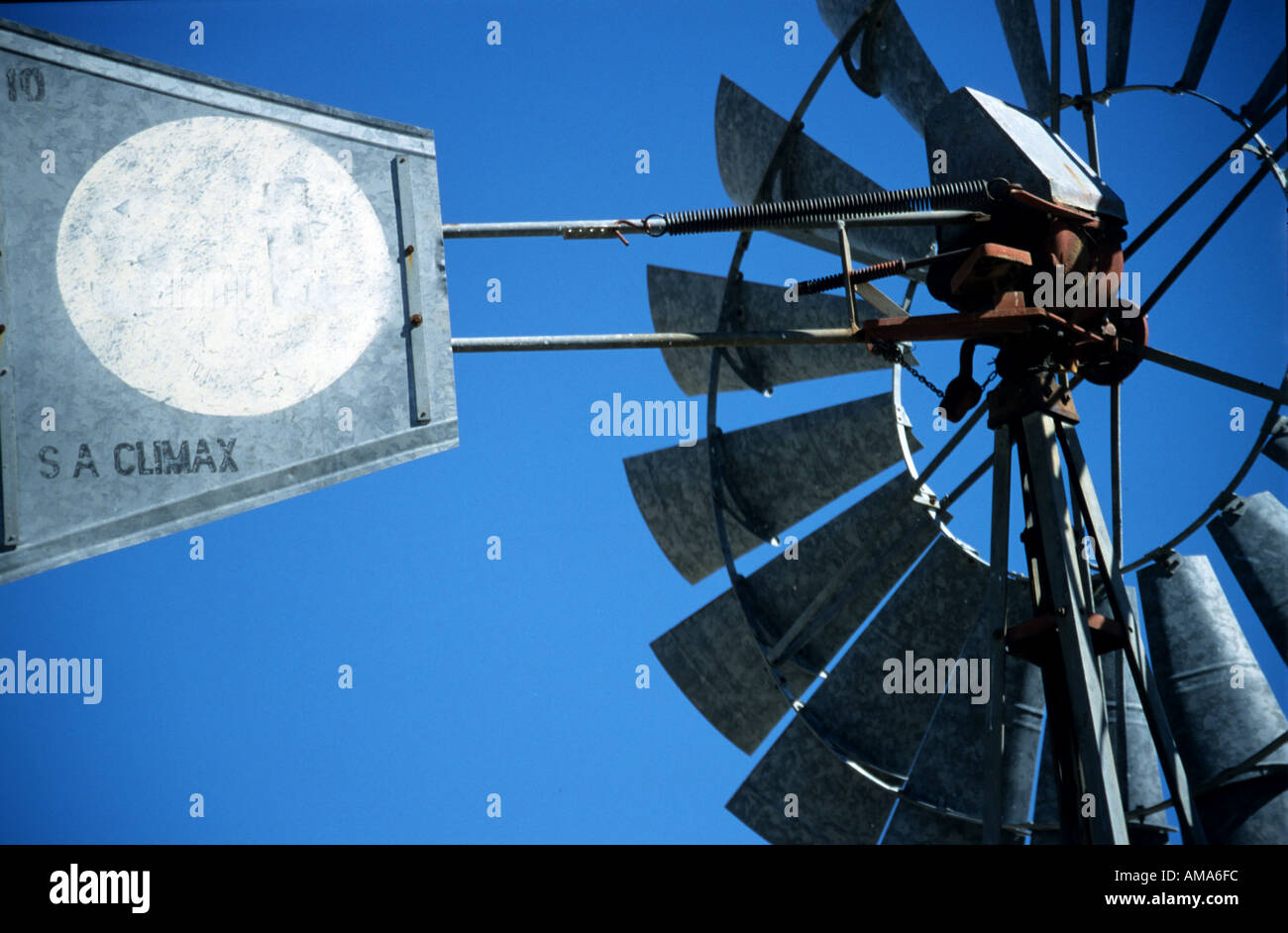 Mulino a vento nella piccola cittadina di Nieu Bethesda nel Karoo Foto Stock