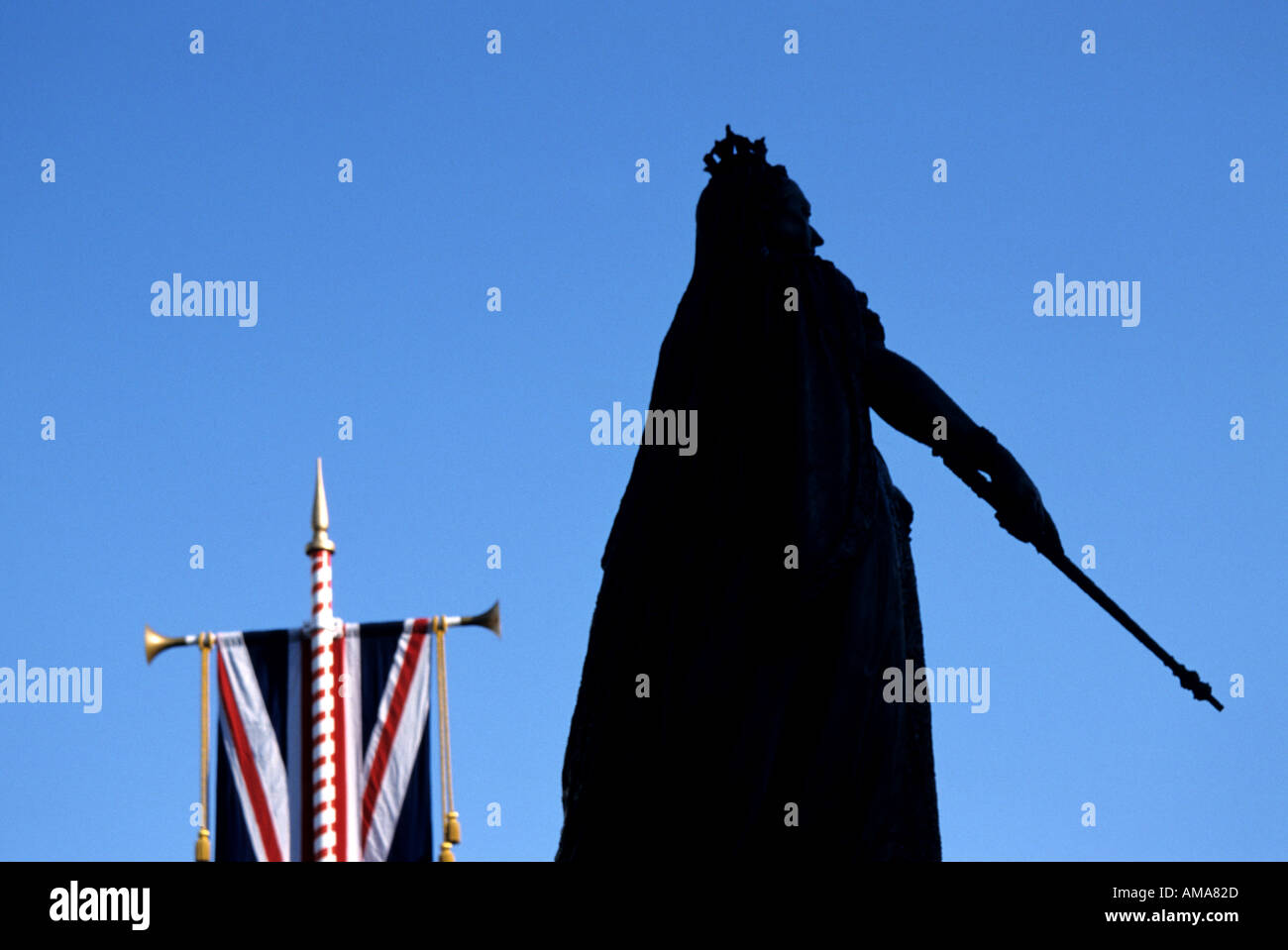 La regina Victoria statua Windsor in Inghilterra Foto Stock