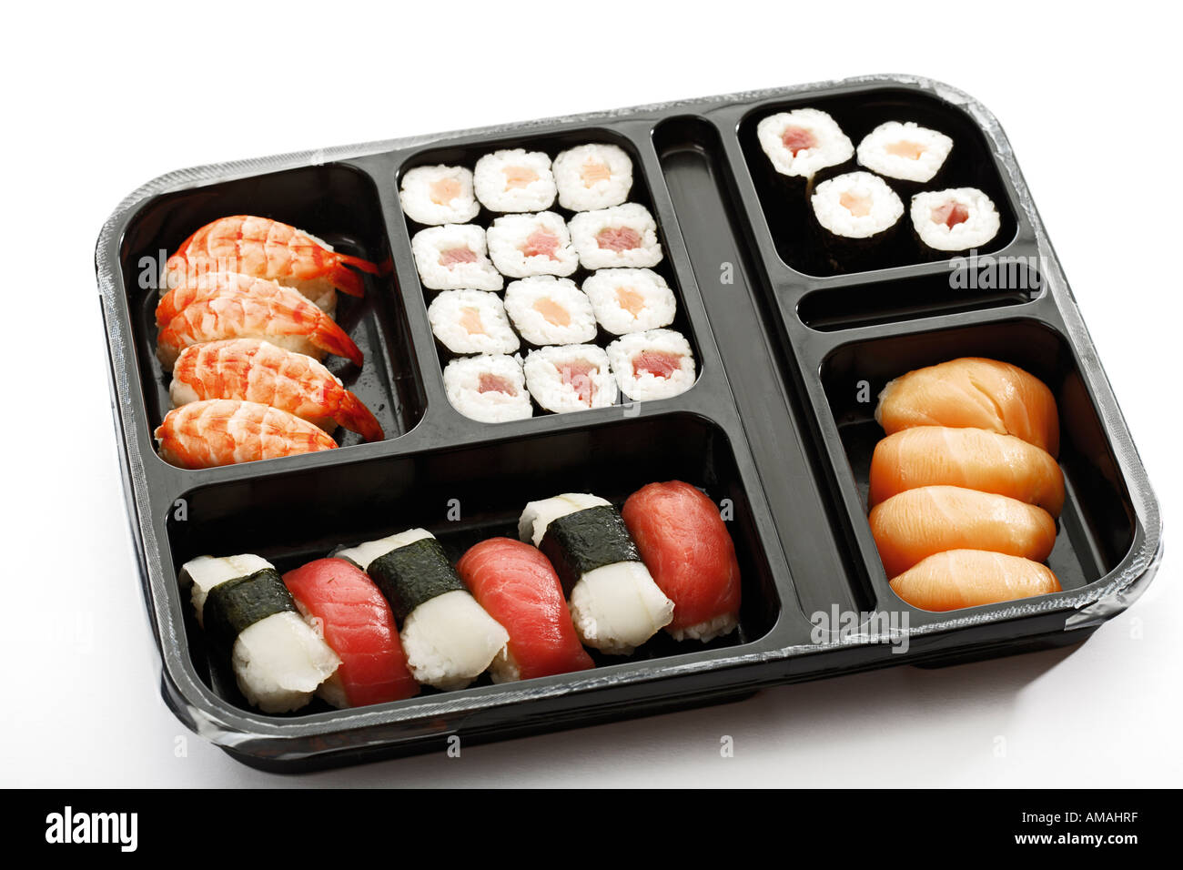 Sushi per andare, close-up Foto Stock