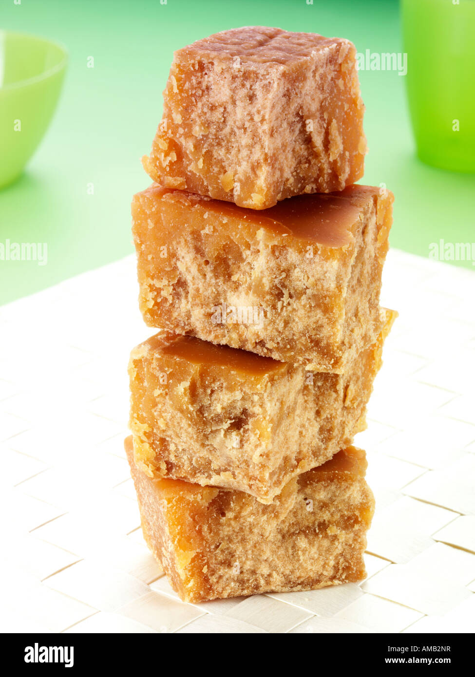 INDIAN PALM ZUCCHERO O GUR Foto Stock