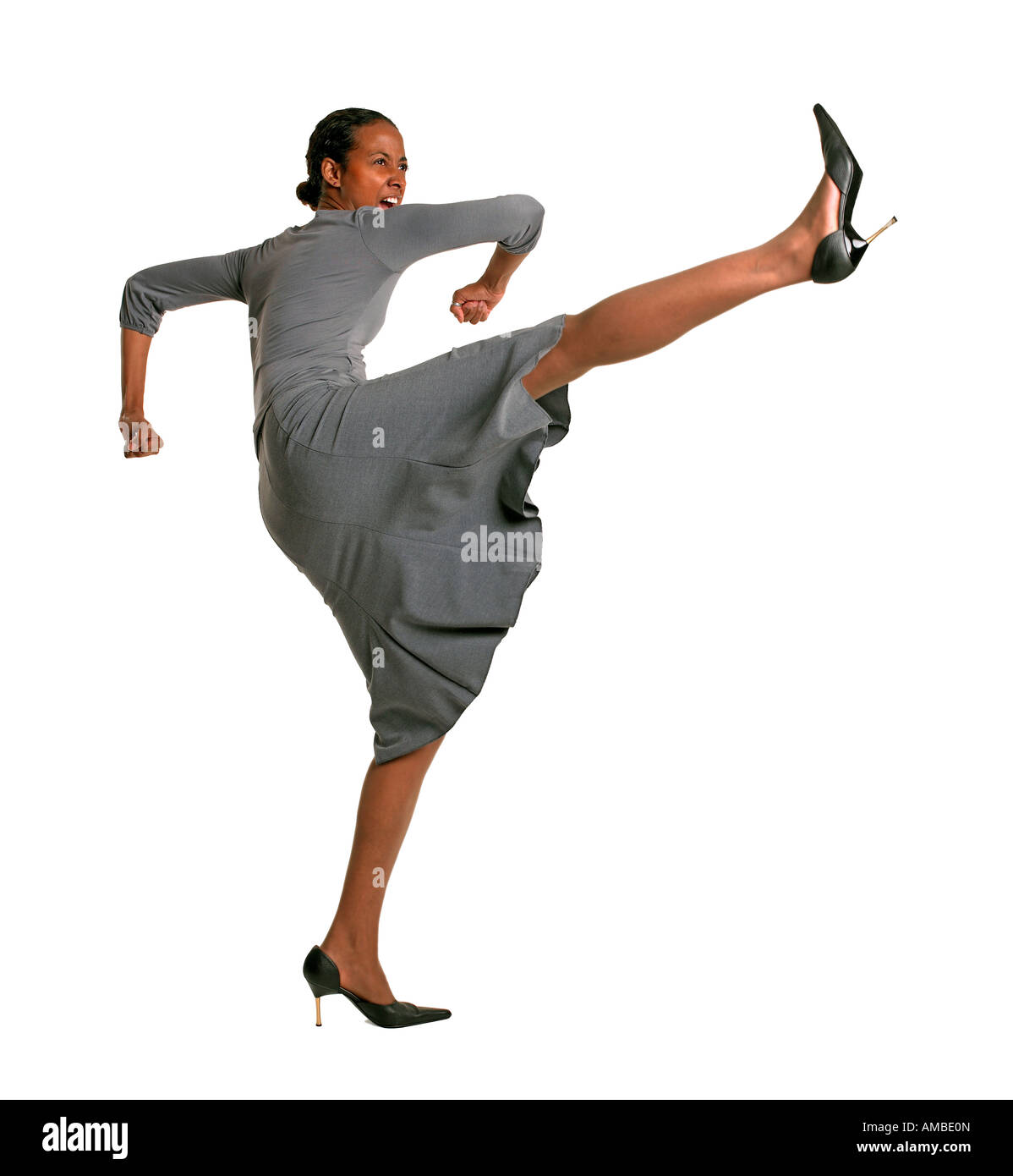 Respinta della donna Foto Stock