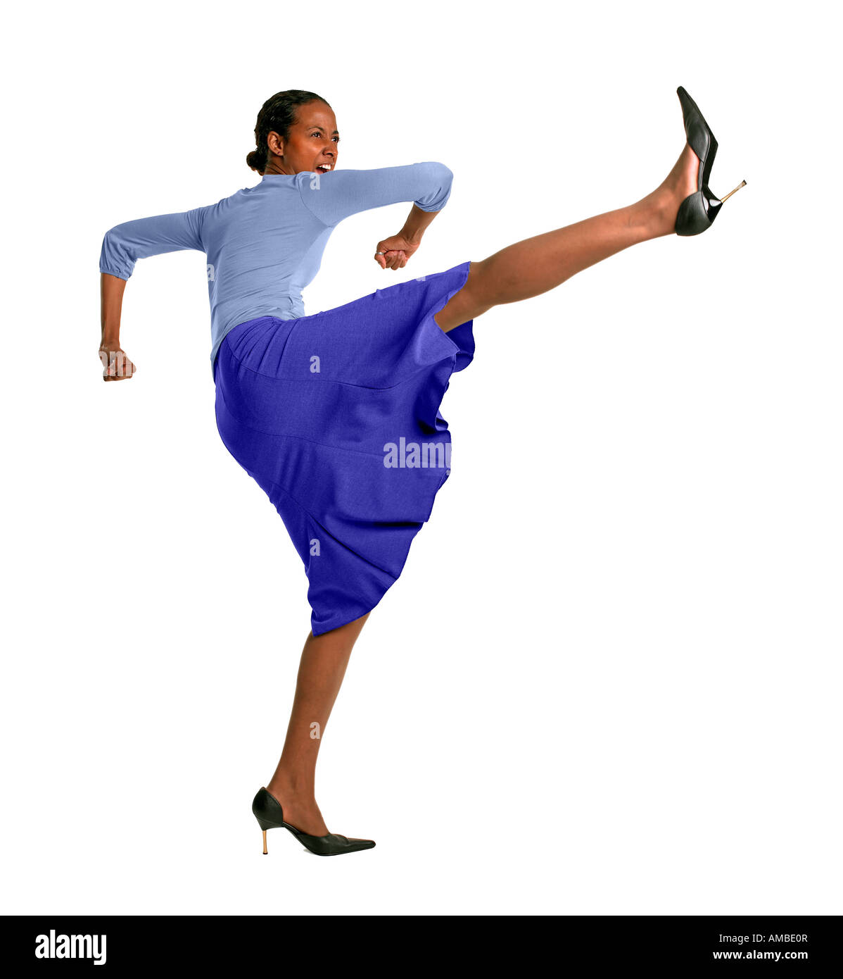 Respinta della donna Foto Stock