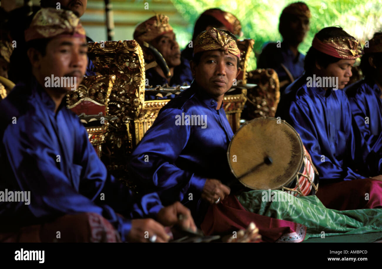 Bali music band con gamelan strumento Foto Stock