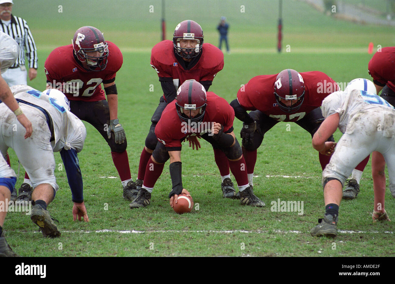 Highschool partita di calcio Foto Stock