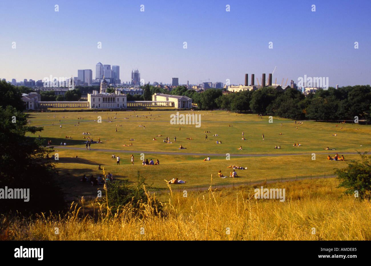 Il parco di Greenwich canicola 2003 - Londra Foto Stock