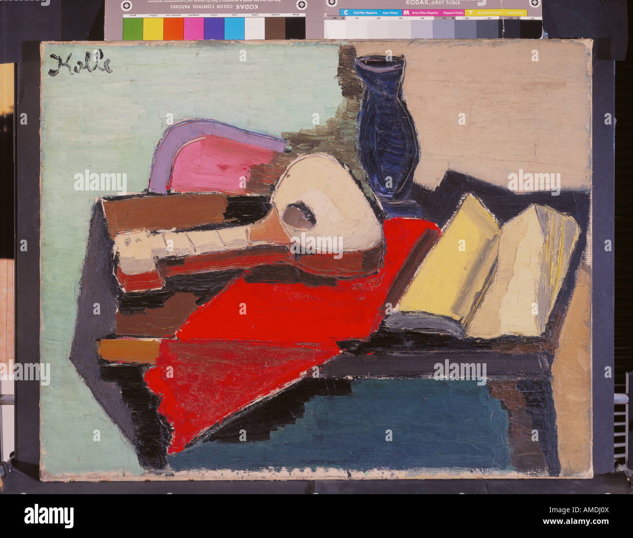 "Belle Arti, Hügel, Helmut von, effettivamente Kolle, (1899 - 1931), pittura, 'Still la vita con il mandolino', storico, storico, Euro Foto Stock