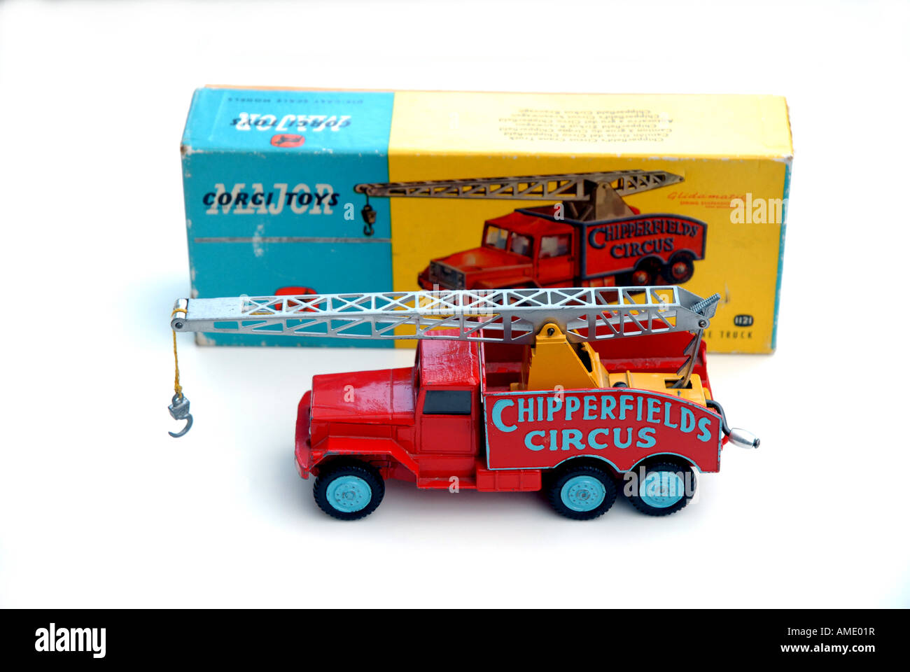 Vintage Toys hanno raggiunto valori elevati tra i collezionisti Corgi vintage set del veicolo sono molto ricercati quando vengono inscatolate Foto Stock