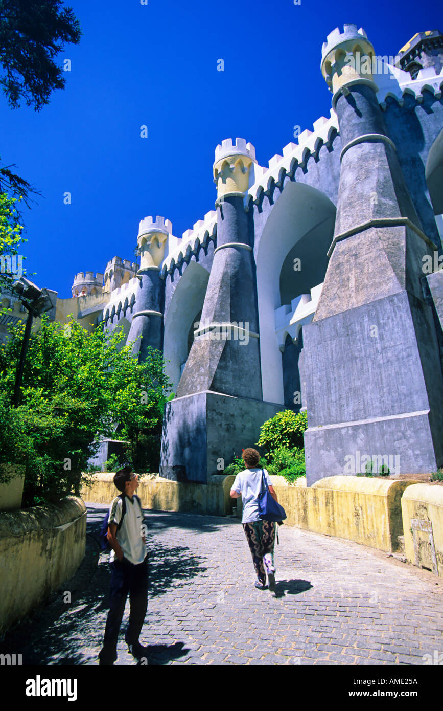 Pena Palace - Palacio da Pena, Sintra, Lisbona, Portogallo Foto Stock