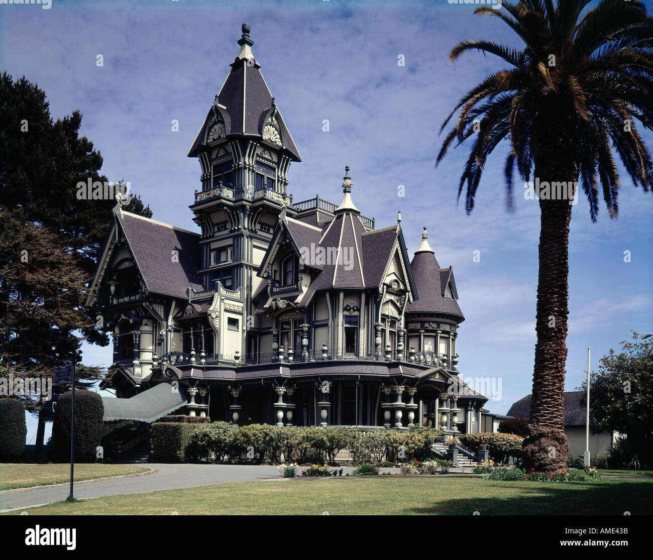 Carson House Mansion a Eureka in California del Nord è un classico esempio di stile vittoriano architettura di panpepato Foto Stock