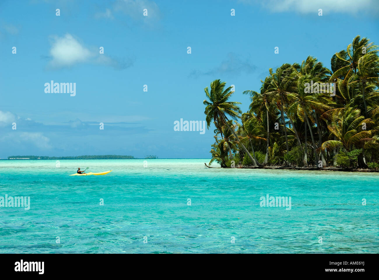 Isole della Società, Polinesia francese. Motu Mahana nell'isola di Taha'a Foto Stock