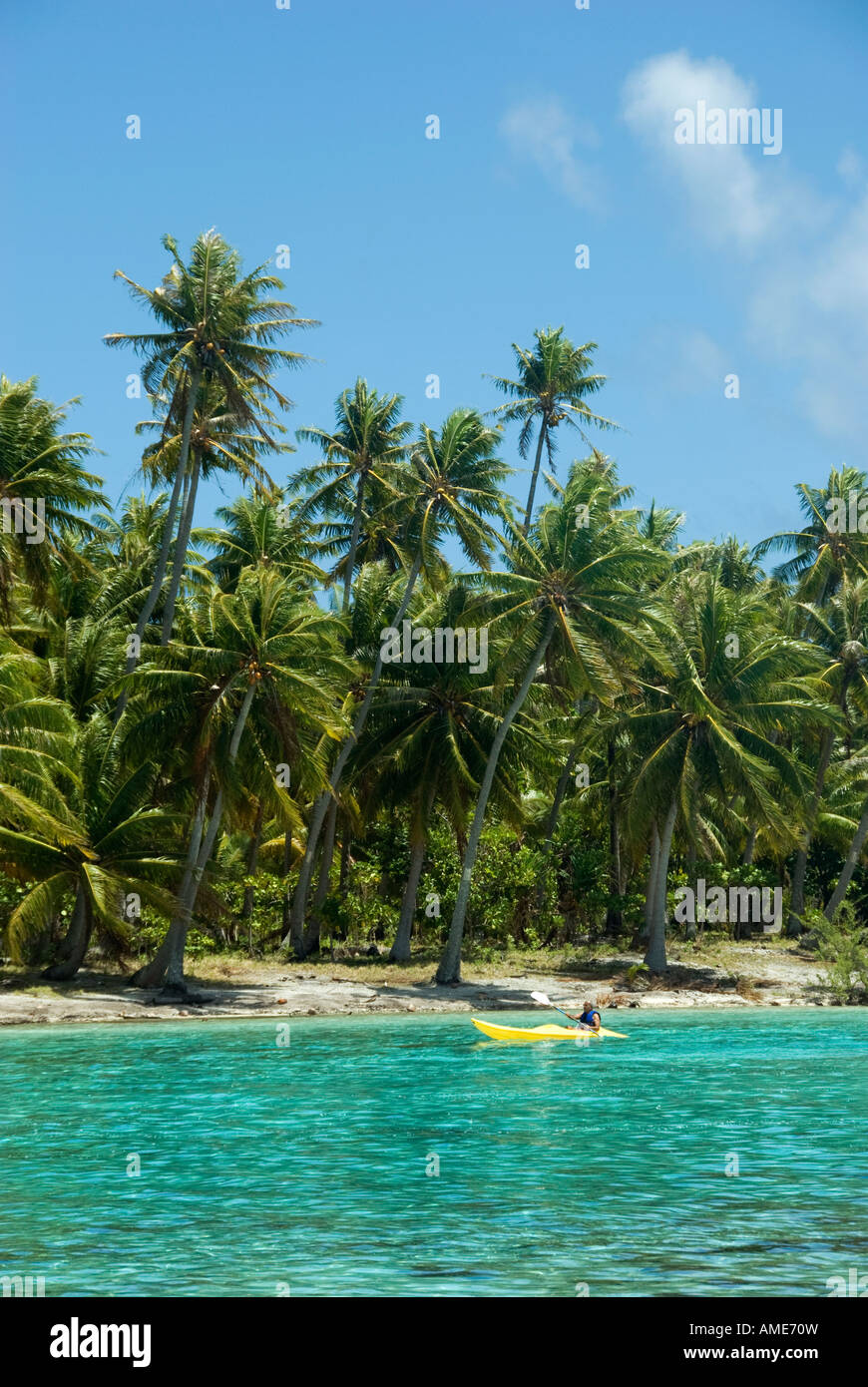 Isole della Società, Polinesia francese. Motu Mahana nell'isola di Taha'a Foto Stock