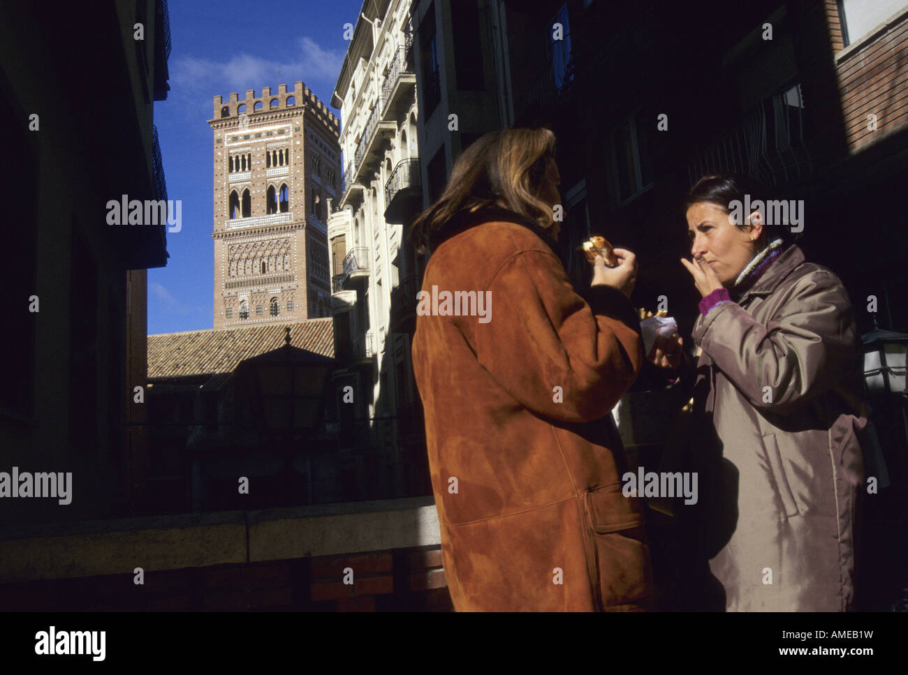 Torre mujedar del Salvador città di Teruel Aragona regione SPAGNA Foto Stock