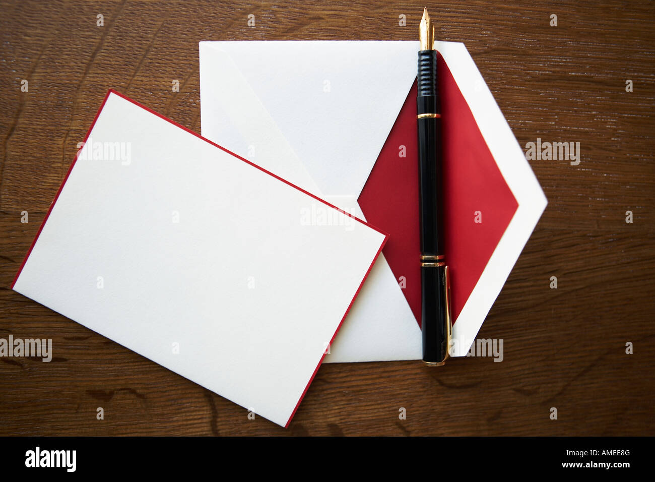 Nota di ringraziamento Foto Stock