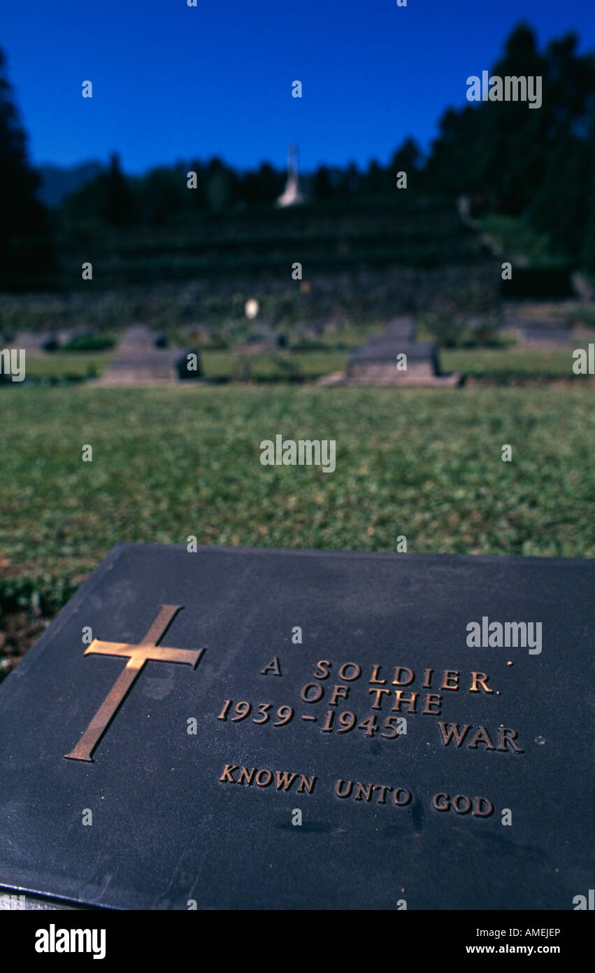 Seconda Guerra Mondiale il cimitero di Kohima, Nagaland, India Foto Stock