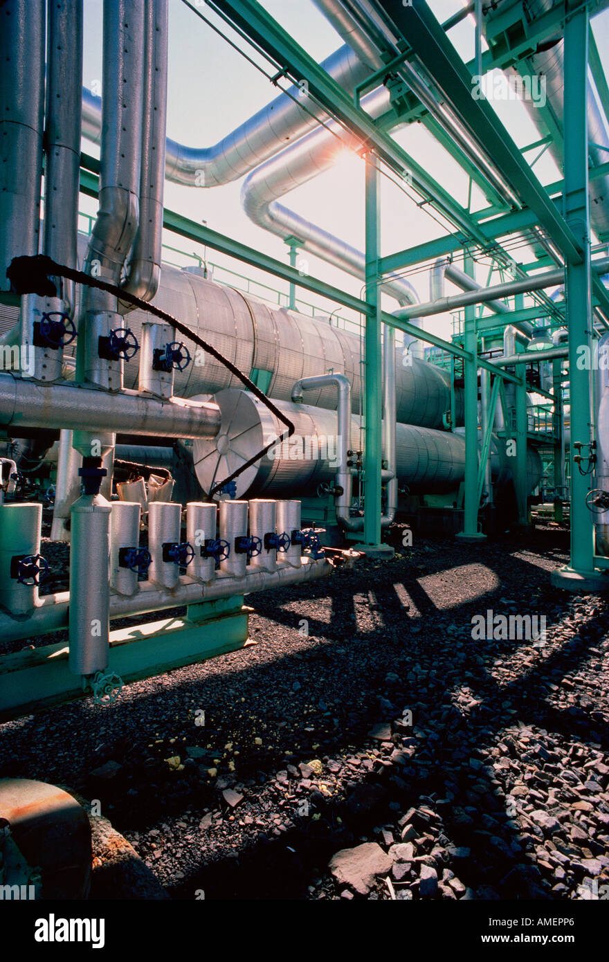Impianto di trattamento di gas Foto Stock