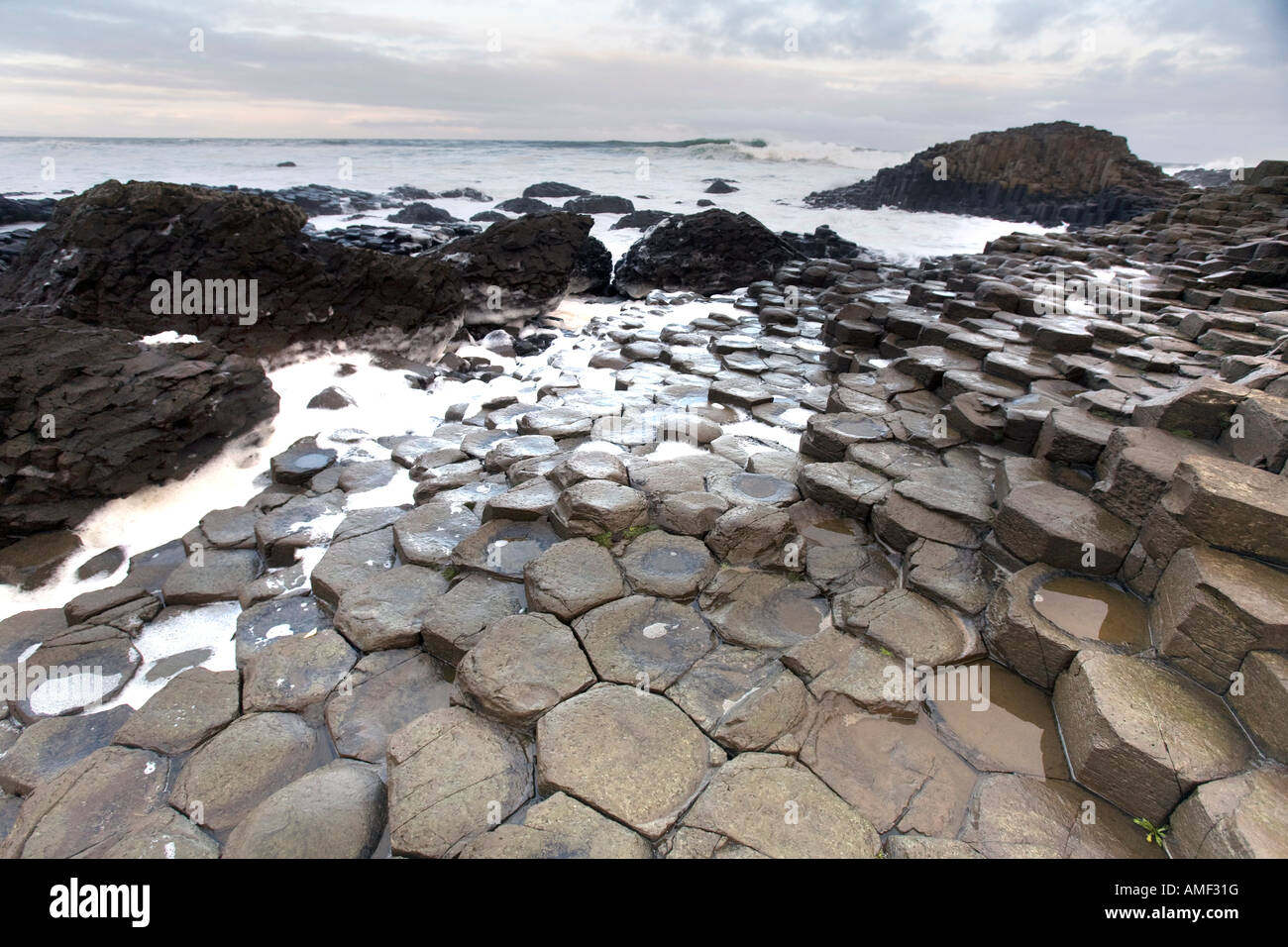 Giant's Causway, Antrim, Irlanda del Nord Foto Stock