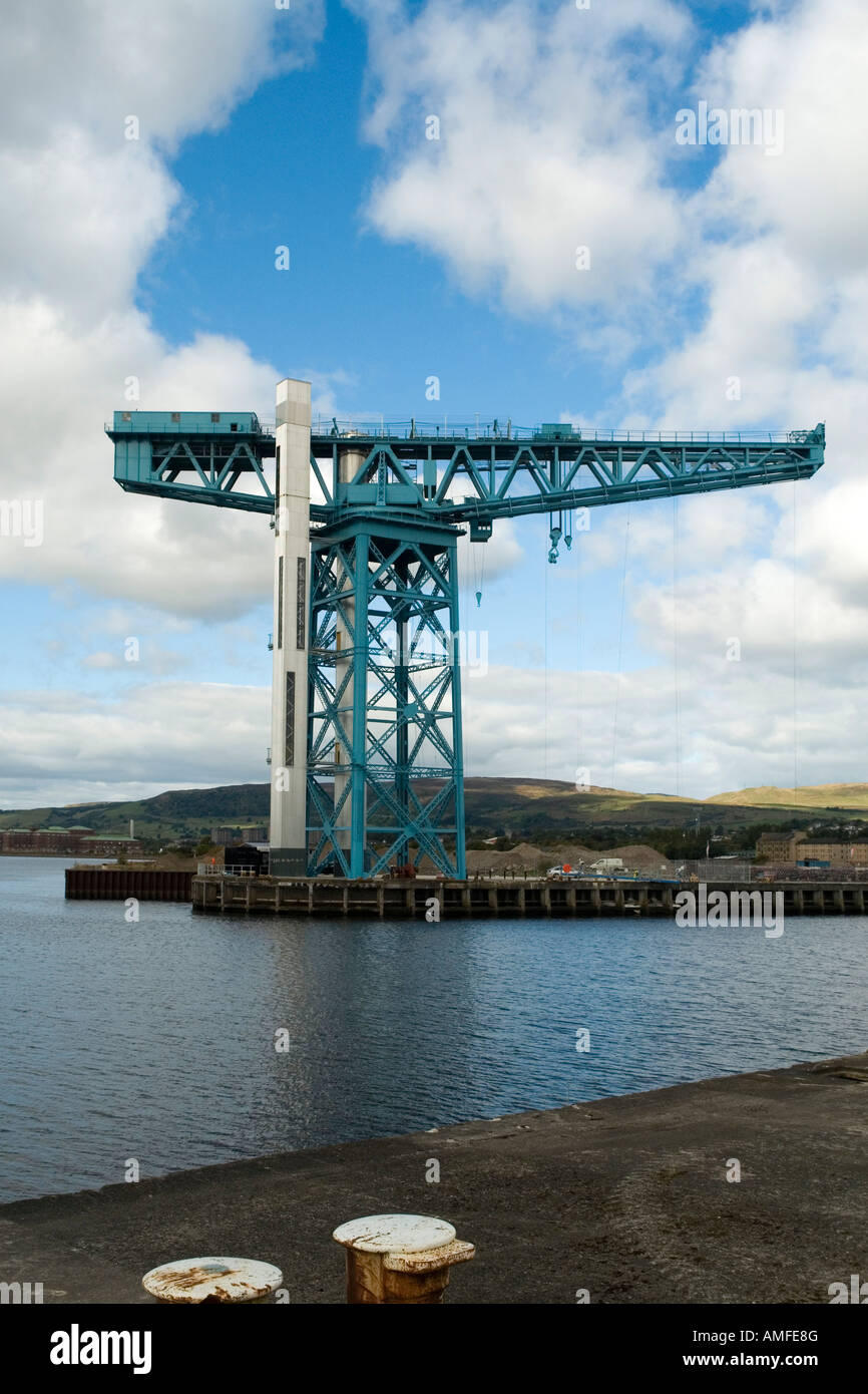 Titan Crane sul sito dell'ex John Brown Engineering Clydebank Glasgow Scotland Europa Foto Stock