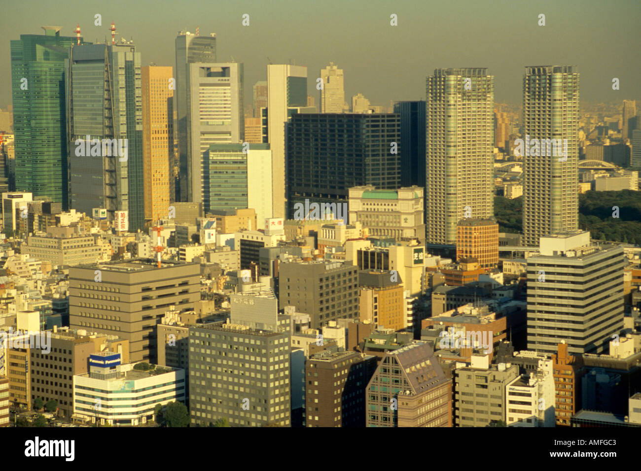 Giappone Tokyo Shidome skyline di area Foto Stock