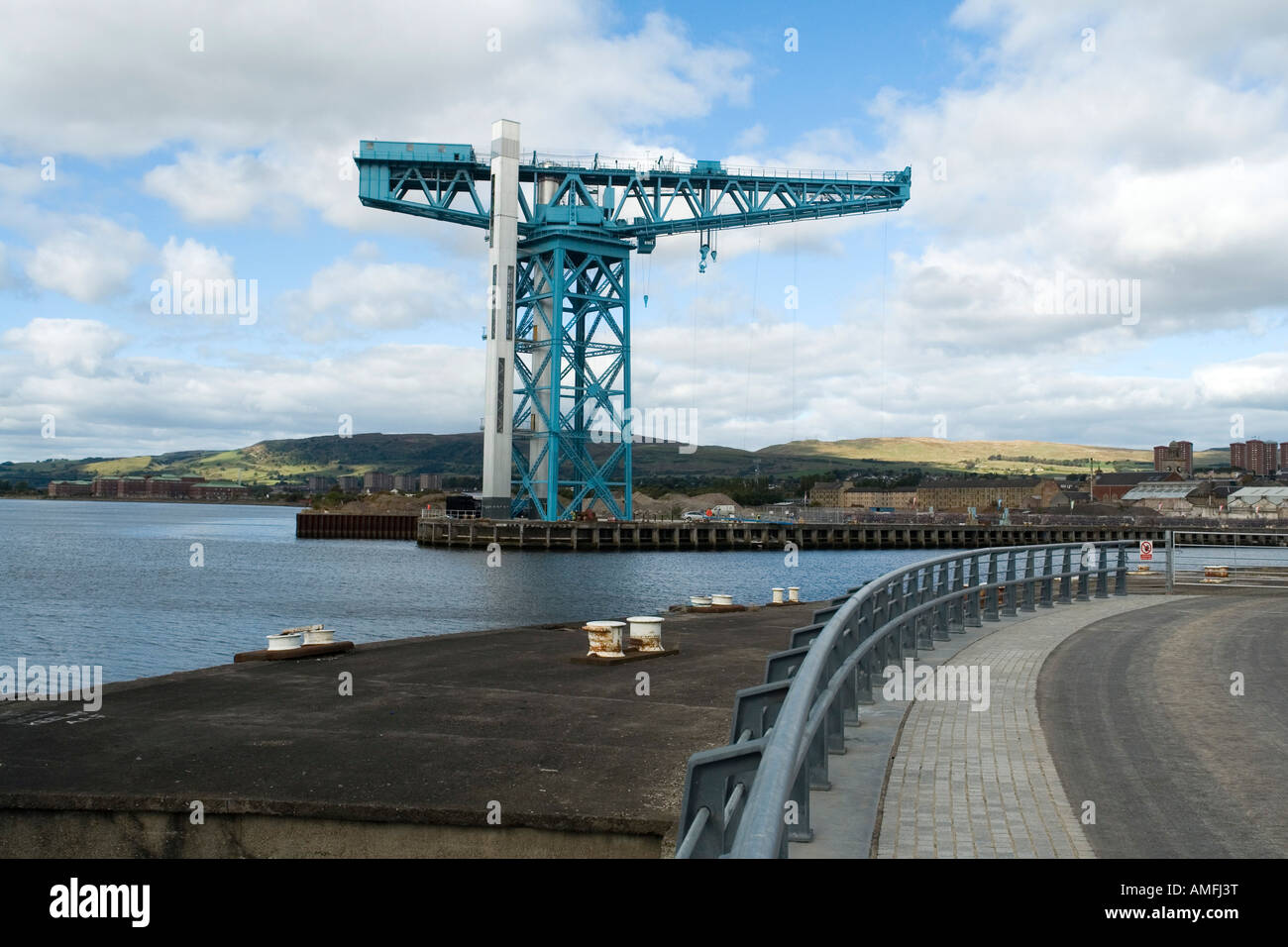 Titan Crane sul sito dell'ex John Brown Engineering Clydebank Glasgow Scotland Europa Foto Stock