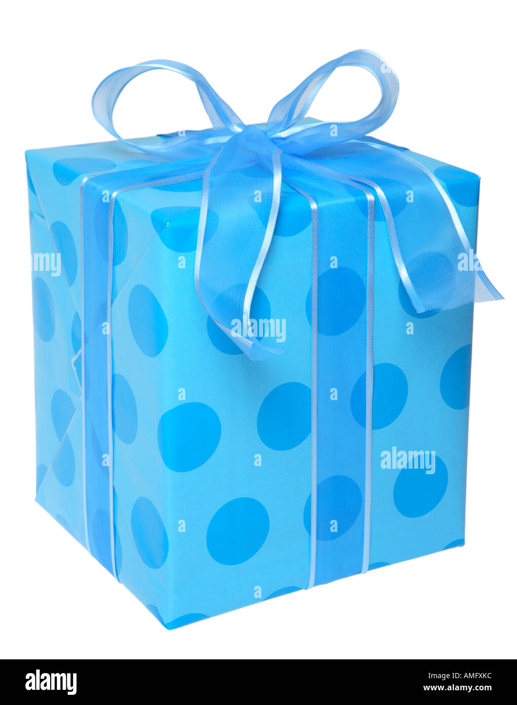 Azzurro regalo con archetto Foto Stock