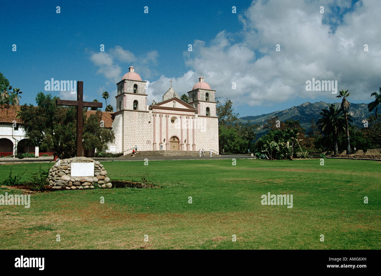 Santa Barbara Mission, Santa Barbara, California, Stati Uniti d'America Foto Stock