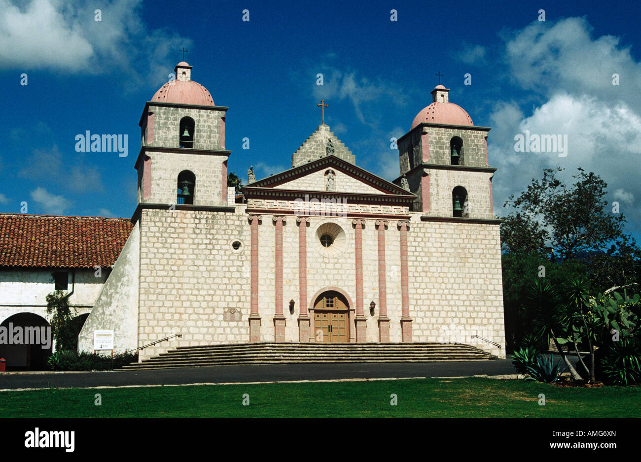 Santa Barbara Mission, Santa Barbara, California, Stati Uniti d'America Foto Stock