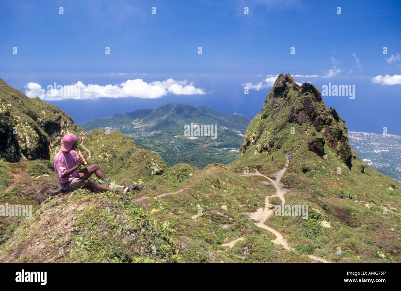 French West Indies, Guadalupa, Soufrière vulcano Foto Stock