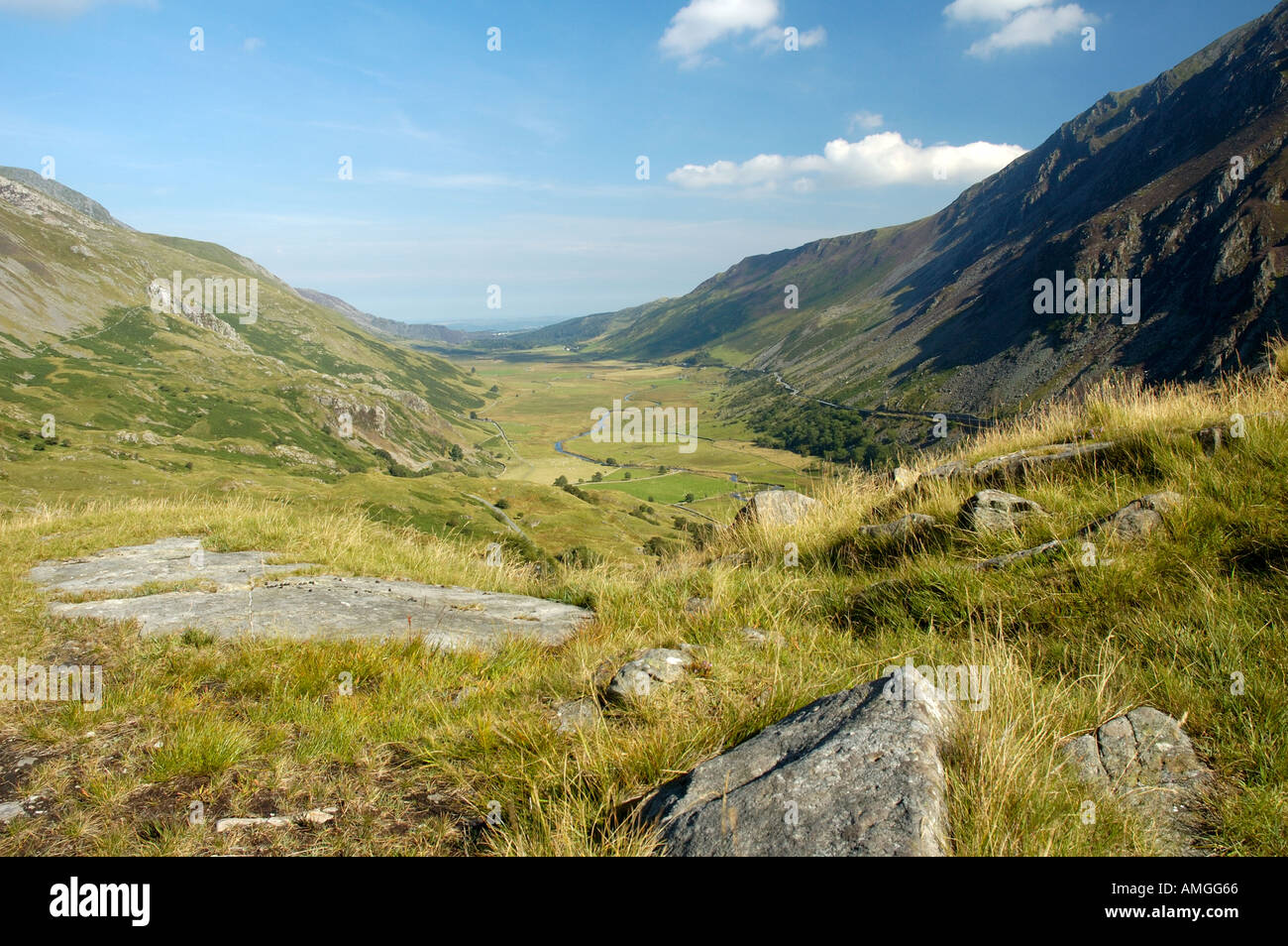 Nant Ffrancon Pass Snowdonia North West Wales Foto Stock
