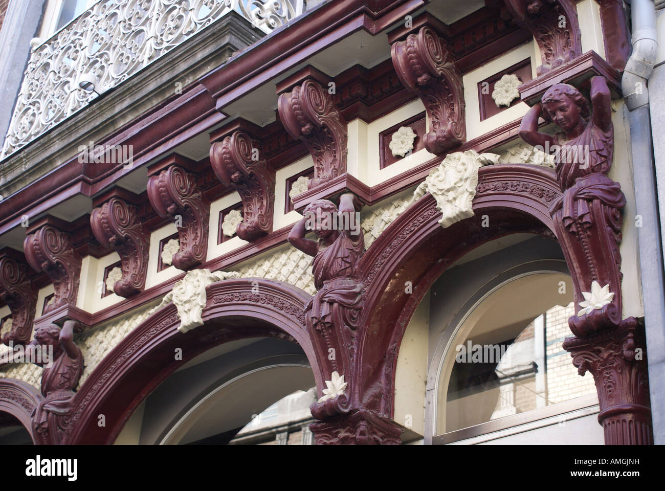 Dettagli architettonici della casa di lusso Maastricht Foto Stock