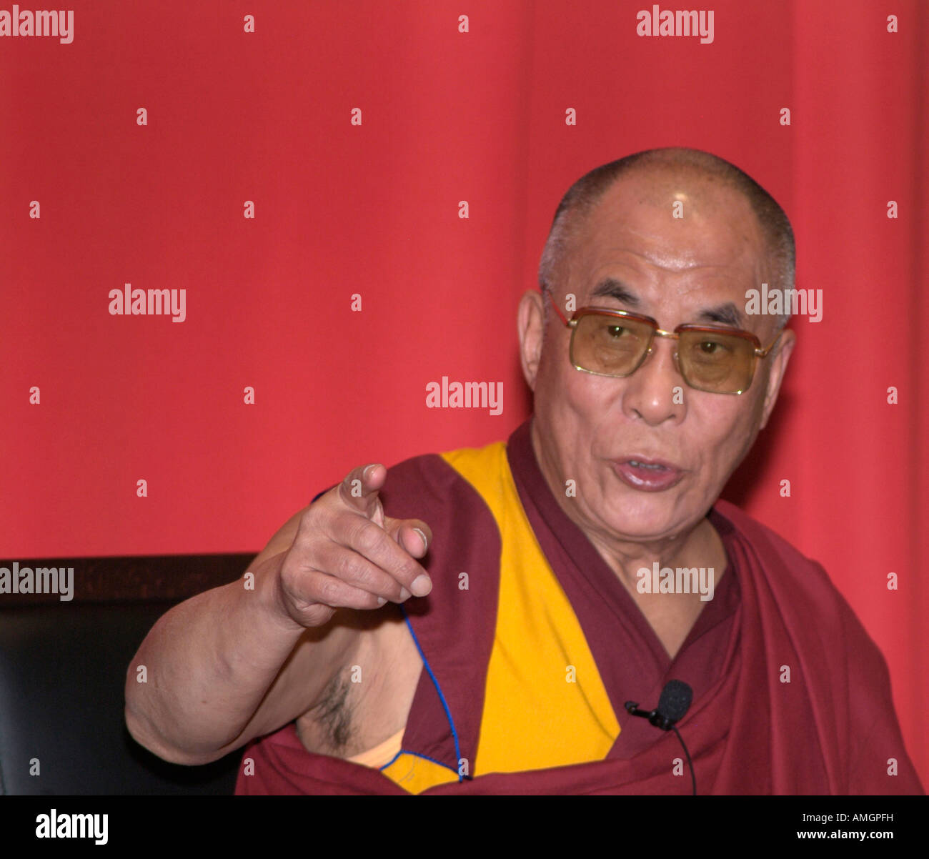 Sua Santità il XIV Dalai Lama Tenzin Gyatso, durante la sua visita a Città del Messico. Foto Stock