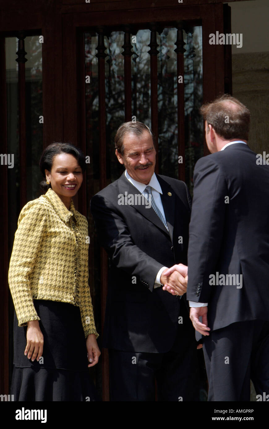 Messico, Los Pinos Tenuta Presidenziale, il Segretario di Stato americano Condoleezza Rice Foto Stock