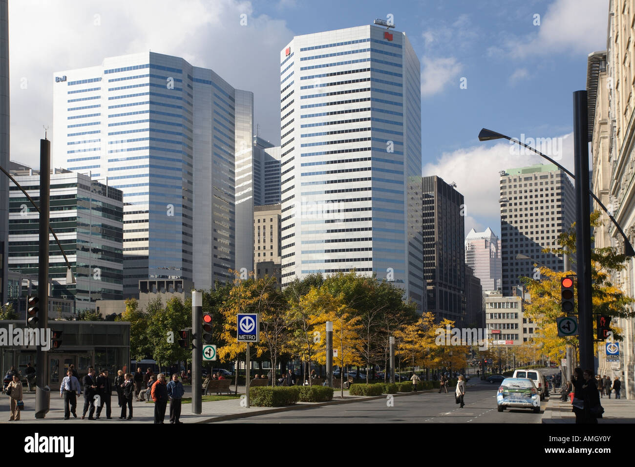 Victoria Square, Montreal, Quebec, Canada Foto Stock