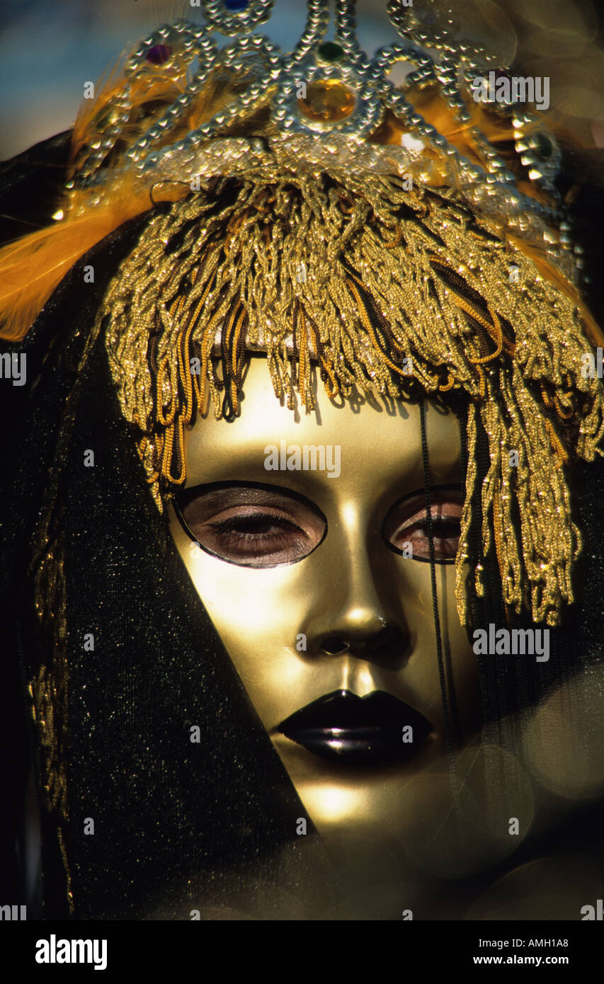 Maschera Veneziana, Carnevale di Nizza Francia Foto Stock