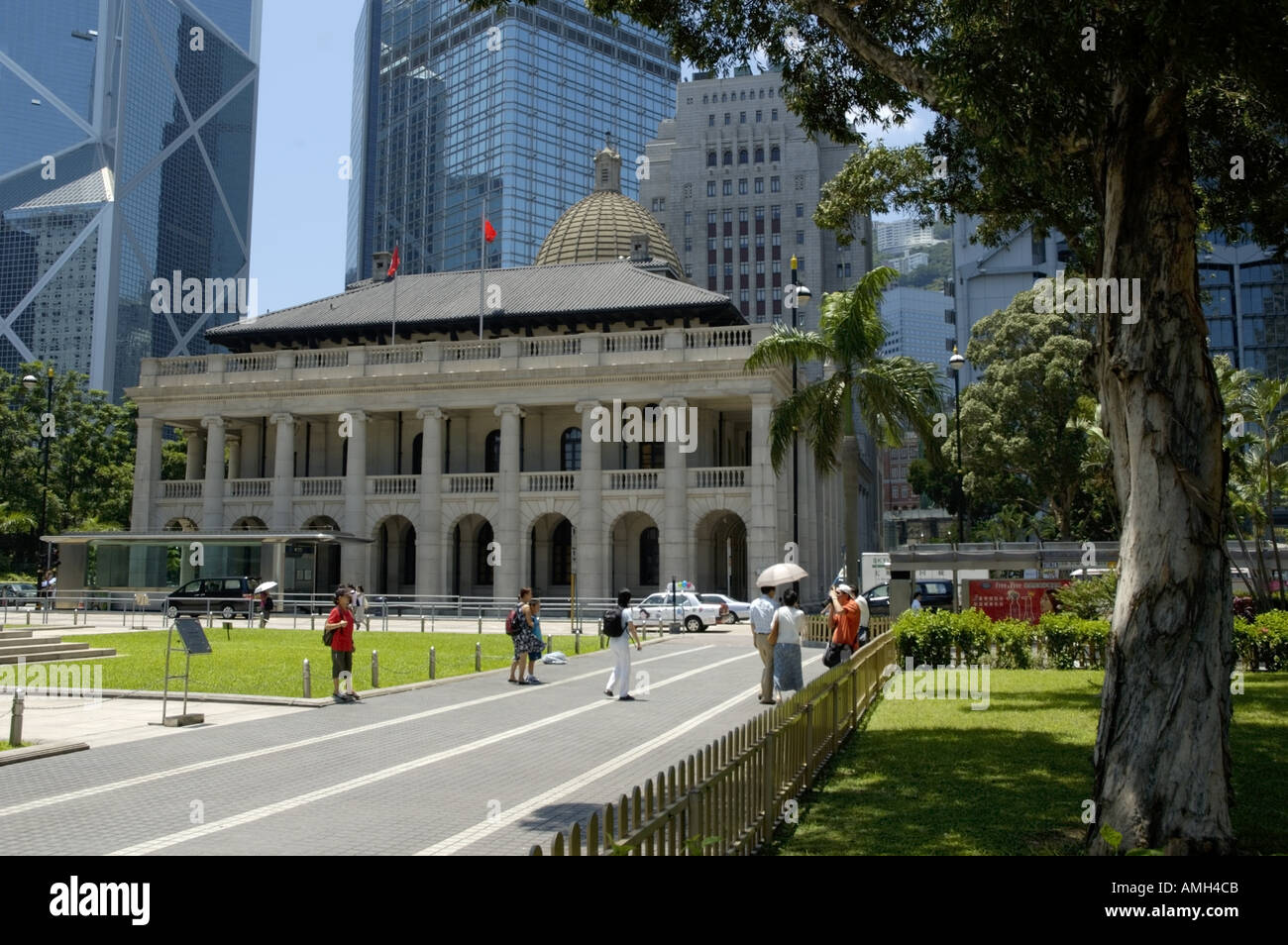 L'edificio del consiglio legislativo / Hong Kong il Parlamento, Statua Square, Hong Kong, Cina. Foto Stock