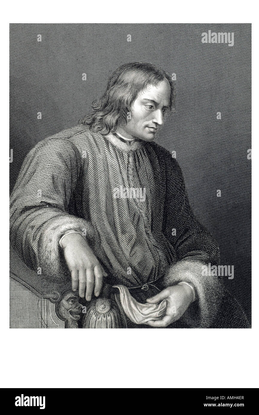 Lorenzo de Medici statista italiano dominatore della Repubblica Fiorentina 1833 magnifico Rinascimento 1449 1492 righello patrono arts Imperial Foto Stock