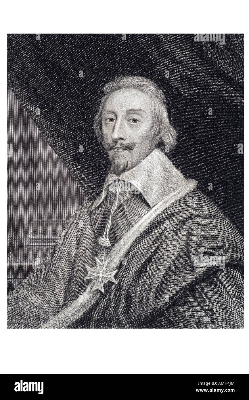 ARMAND Jean du Plessis Cardinal Duca Duc Richelieu Red Eminenza 1585 1642 assistere francese nobile più consacrato vescovo po Foto Stock