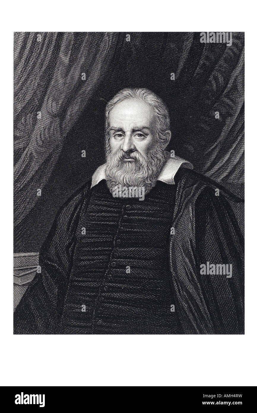 GALILEO GALILEI 1564 1642 Italiano Toscano astronomo matematico filosofo fisico rivoluzione scientifica telescopio astronom Foto Stock