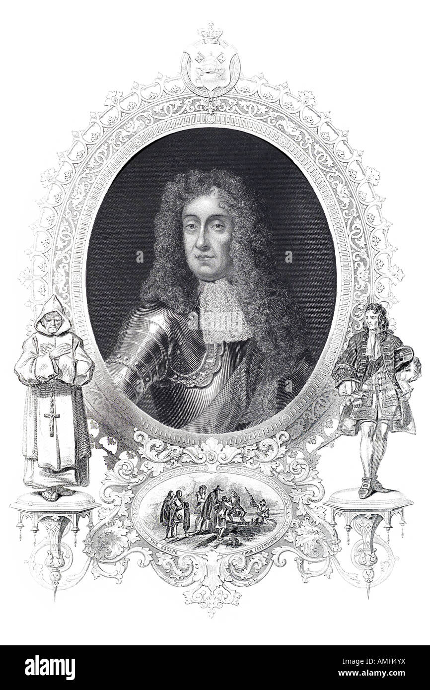 Giacomo II Inghilterra 1633 1701 Re Inghilterra Irlanda VII Scozia Cattolica Romana diffidare di monarch autocratiche gloriosa rivoluzione Foto Stock