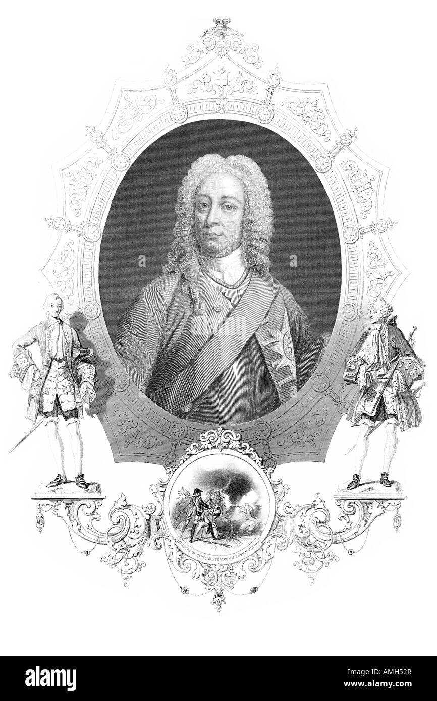King George Augustus II 2 2° 1683 1760 Gran Bretagna Irlanda duca di Brunswick Lüneburg Hannover Archtreasurer principe elettore santo Foto Stock