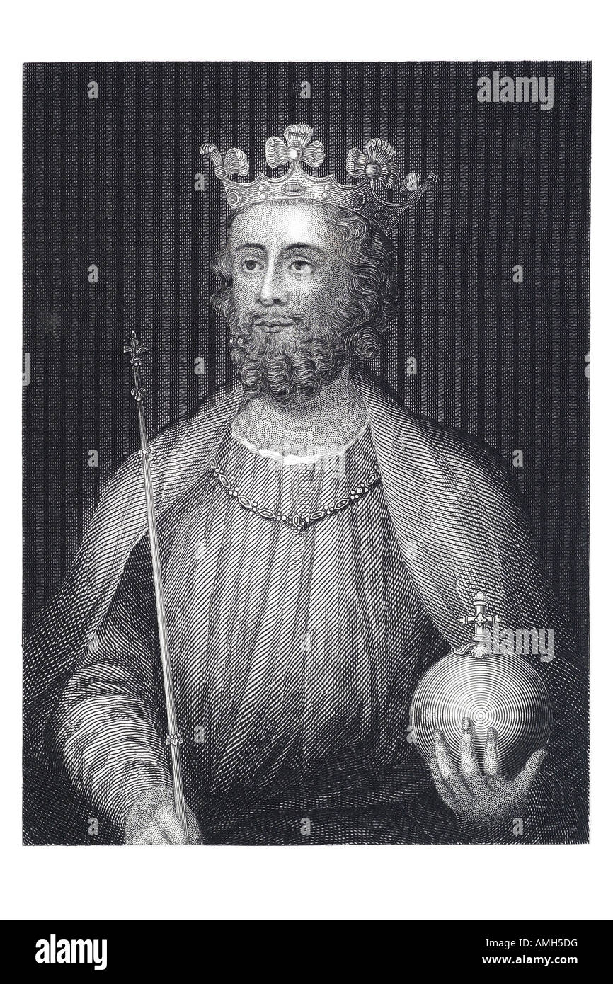 Il re Edoardo II Caernarfon 1284 1327 Inghilterra spodestato ignora la nobiltà bassa nato preferiti disordini politici omicidio omosessualità Foto Stock