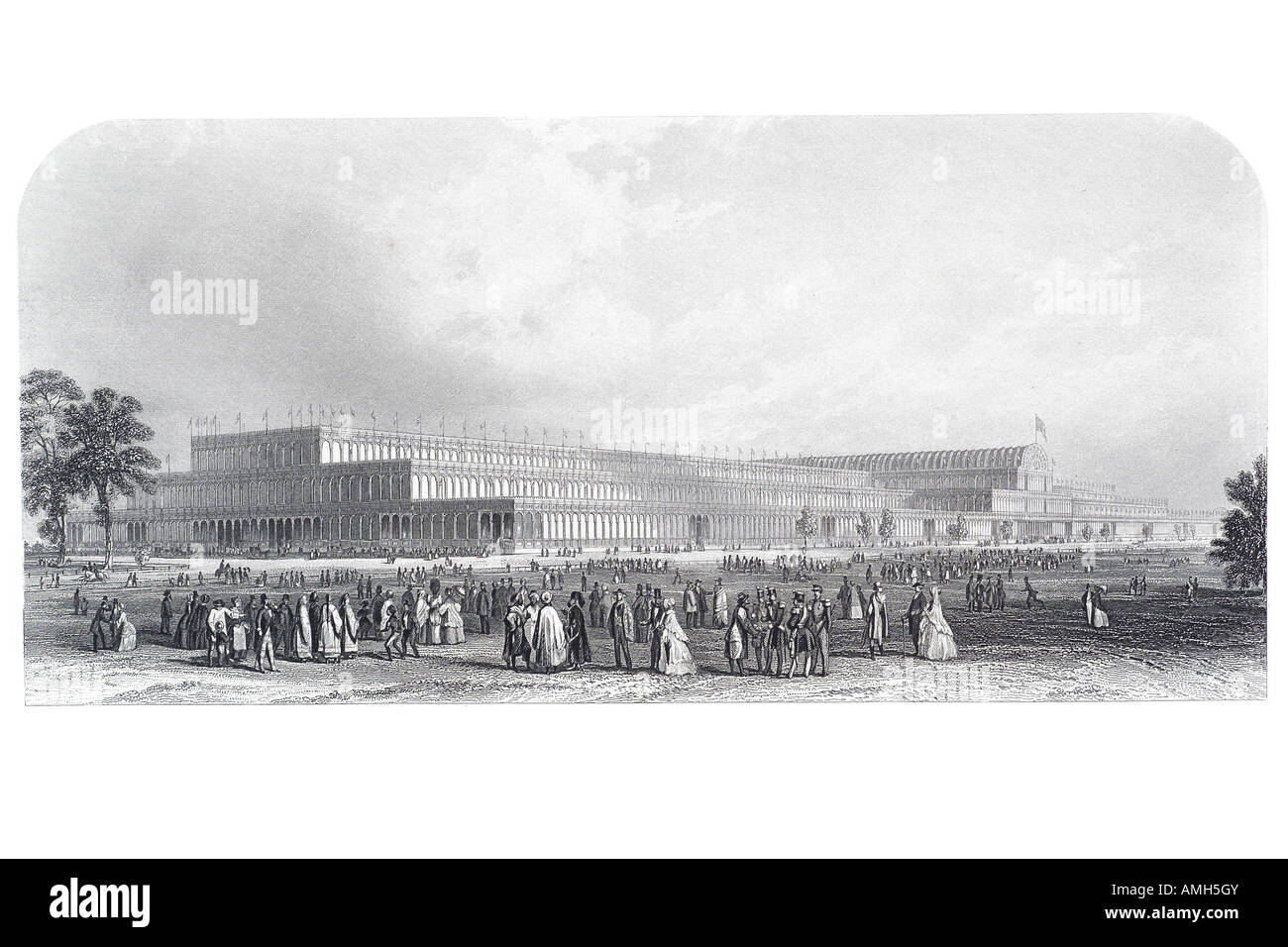 Mostra grande industria di lavoro Nazioni Crystal Palace international Hyde Park di Londra, Inghilterra del mondo 1851 Fiera Royal Society Foto Stock